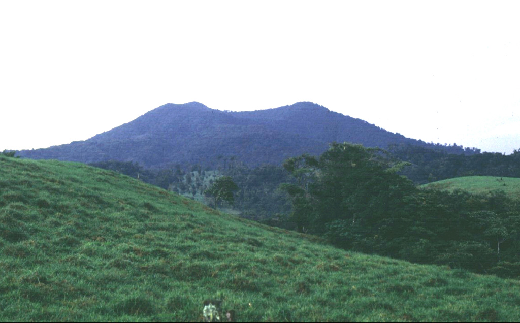 Platanar volcano is within of the Juan Castro Blanco National Park, located NW of the more well-known Poás volcano. Volcán Platanar and Volcán Porvenir were constructed along a N-S line in the western part of the park within Chocosuela caldera, which formed as a result of major explosive eruptions during the late Pleistocene. Photo by Guillermo Alvarado (Instituto Costarricense de Electricidad).