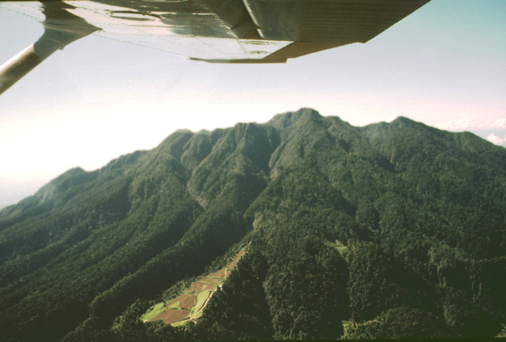This view is of the NW flank of Volcán Barú. The morphology of the edifice has funneled most eruption products (including pyroclastic flows, debris avalanches, and lahars) to the west and south, while the northern side of the volcano has been affected mostly by ashfall. Photo by Kathleen Johnson, 1995 (University of New Orleans).