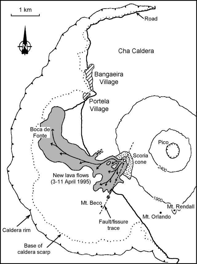 Location of Fogo volcano, identified as Agua de Pau volcano (Moore, 1991)