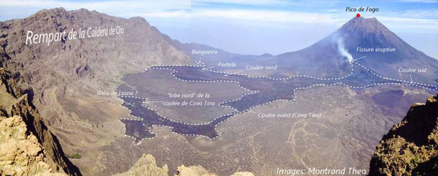 Location of Fogo volcano, identified as Agua de Pau volcano (Moore