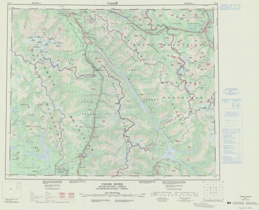 Map of Canoe River, British Columbia