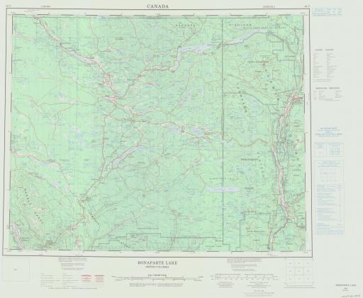 Map of Bonaparte Lake, British Columbia