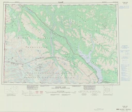 Map of Kluane Lake, Yukon