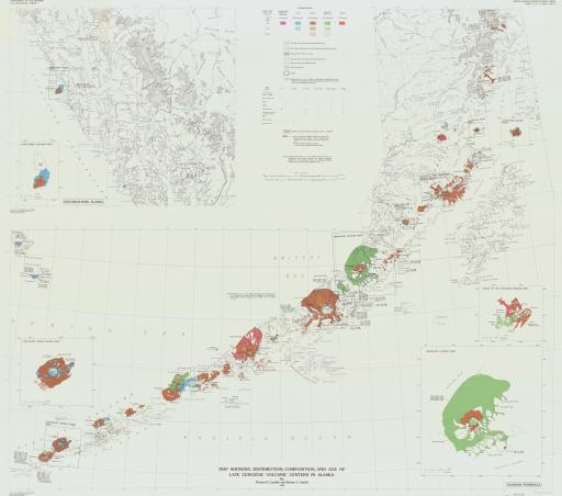 Map of Map Showing Distribution, Composition, and Age of Late Cenozoic Volcanic Craters in Alaska