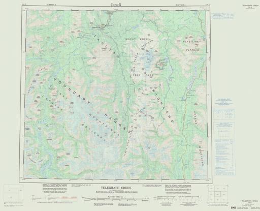 Map of Telegraph Creek, Cassiar Dist., British Columbia