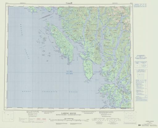 Map of Laredo Sound, British Columbia