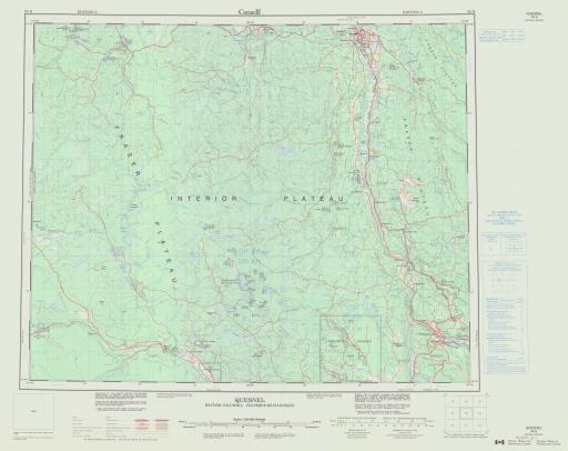 Map of Quesnel, British Columbia