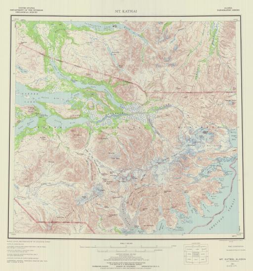 Map of Mt Katmai
