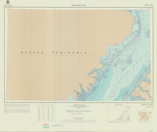 Map of Mt Katmai, Shelikof Strait