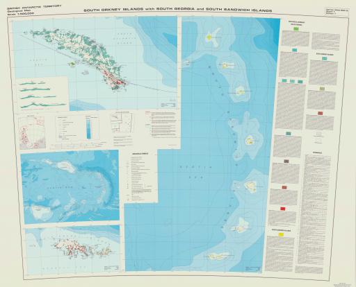 Map of S Orkney, S GA & S Sandwich Islands