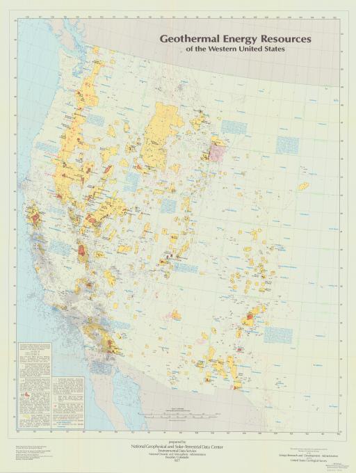 Map of Geothermal Energy Resources of the Western United States