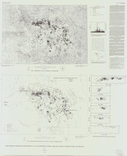 Map of Earthquake Epicenters (1964-81) Yellowstone