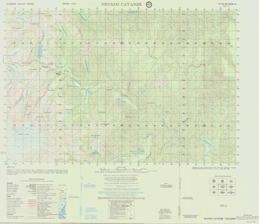 Map of Nevado Cayambe