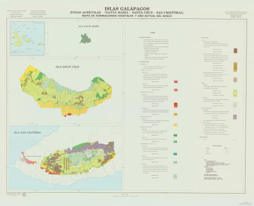 Map of Formaciones Vegetales, Uso del Suelo...