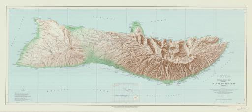 Map of Molokai, Topo Map of (Shaded relief)