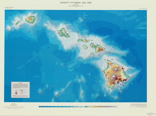 Map of Seismicity of Hawaii, 1962-1985