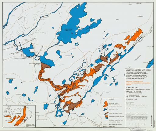 Map of Lava from Snjololdufjallgardur Fissure