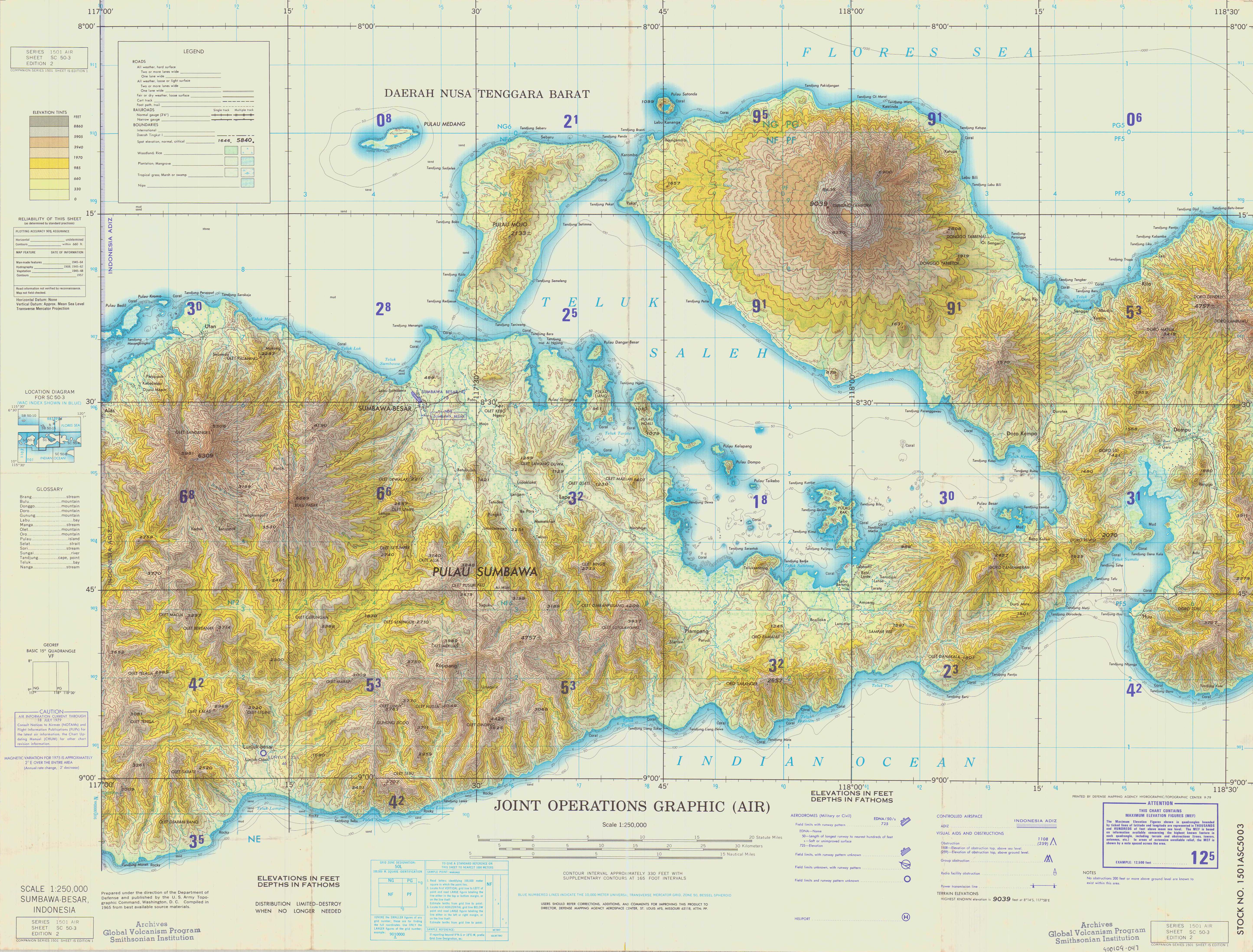 mount tambora world map