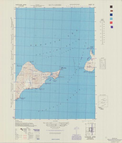 Map of Kunashiri