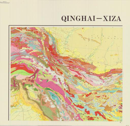 Map of (1) Geol Map of Qinghai-Xizang Plateau & Adj Areas