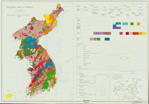 Map of Tectonic Map of Korea