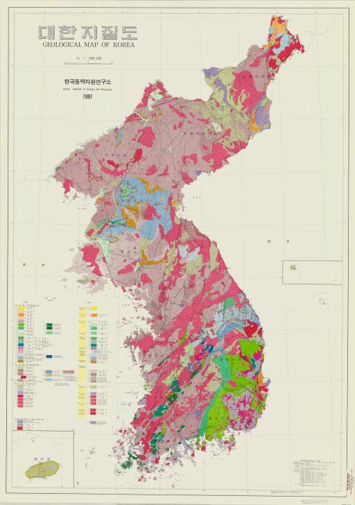 Map of Geol Map of Korea