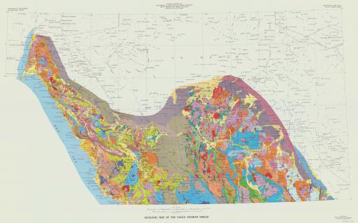 Map of Geologic Map ot the Saudi Arabian Shield