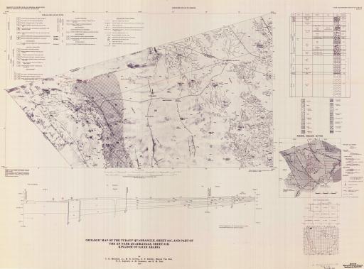 Map of Turyaf Quad (31C) and part of the An Nabk Quad (31B), Geol Map of
