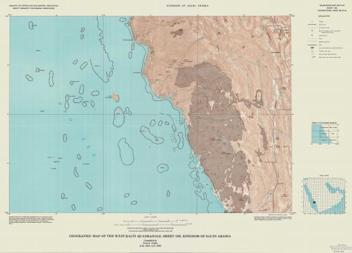 Map of Geogr Map of the Wadi Haliy Quad, Sheet 18E, Saudi Arabia