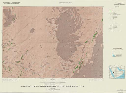 Map of Geogr Map of the Turabah Quad, Sheet 21E, Saudi Arabia