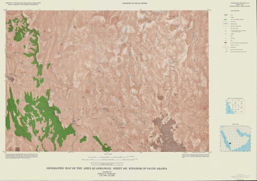 Map of Geogr Map of the Abha Quad, Sheet 18F, Saudi Arabia