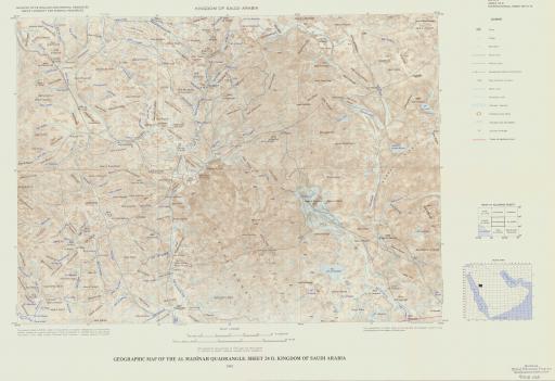 Map of Geogr Map of the Al Madinah Quad, Sheet 24D, Saudi Arabia