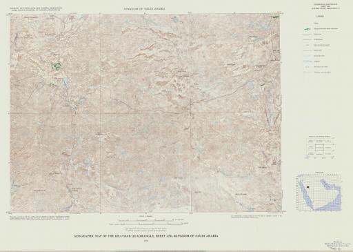 Map of Geogr Map of the Khaybar Quad, Sheet 25D, Saudi Arabia
