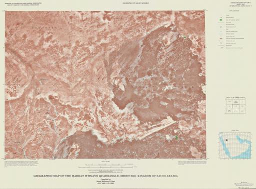 Map of Geogr Map of the Harrat Ithnayn Quad, Sheet 26D, Saudi Arabia
