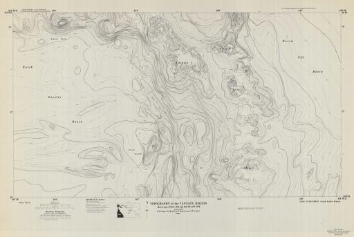 Map of Vanuatu Region, Topo, Bet. 15 50-18 S, 165 30-169E