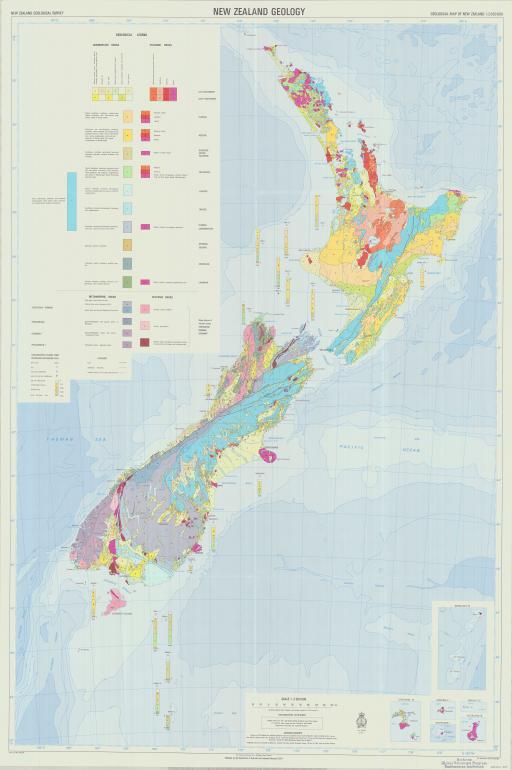 Map of New Zealand Geol