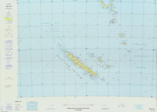 Map of New Caledonia, Vanuatu