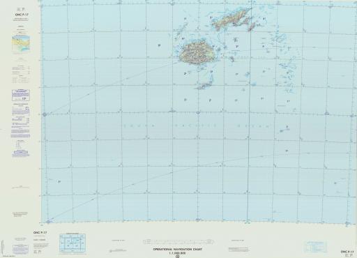 Map of Fiji, New Caledonia, Tonga