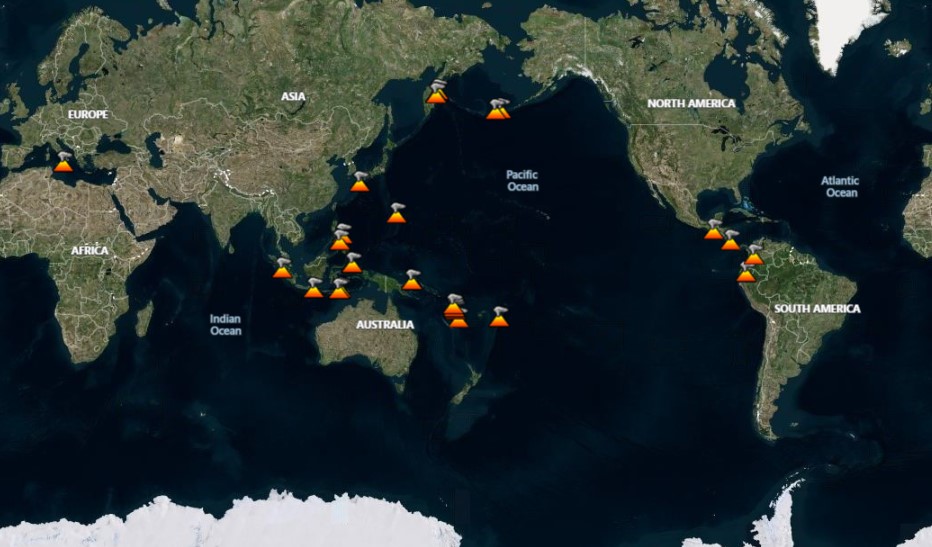 usgs volcano map